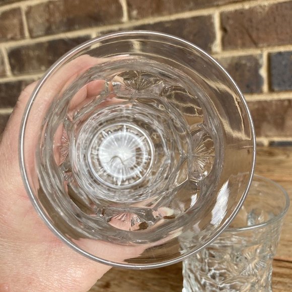 2 Fostoria Old English No. 1460 Tumblers Rocks Glasses Honeycomb and Stars 1906 - Picture 8 of 8